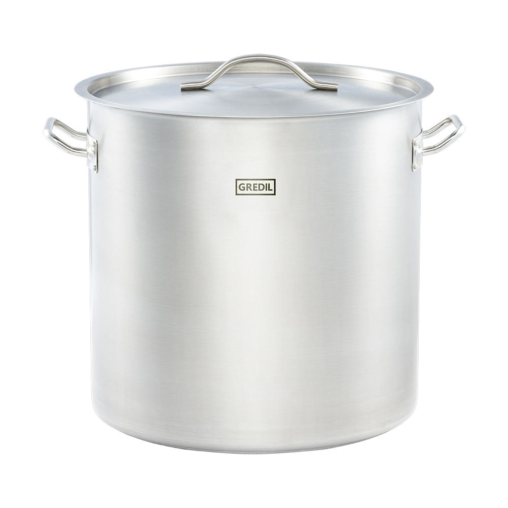 Gredil Suppentopf (mit Deckel), Edelstahl, Serie: ECO, Inhalt: 50,3L, Durchmesser: 400mm, Höhe 400mm