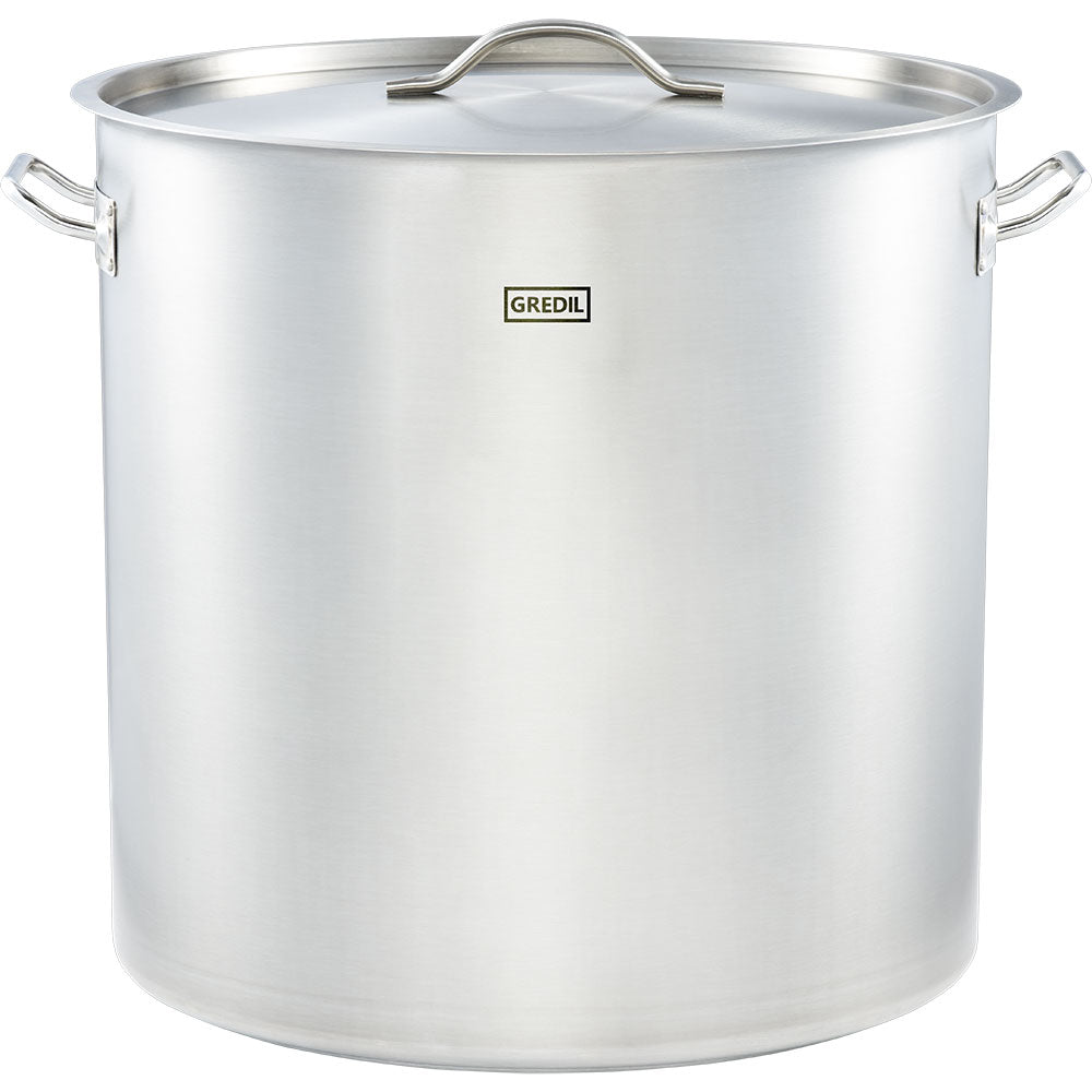 Gredil Suppentopf (mit Deckel), Edelstahl, Serie: ECO, Inhalt: 98,2L, Durchmesser: 500mm, Höhe: 500mm