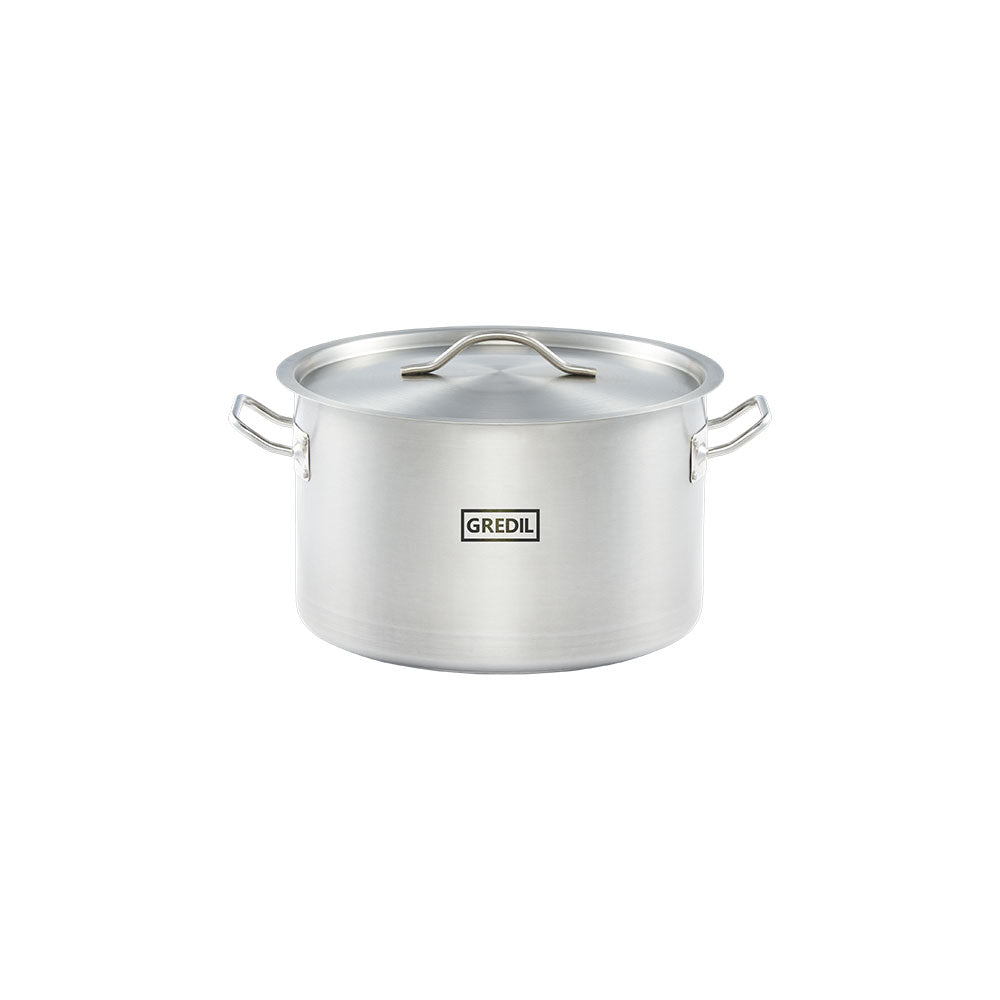Gredil Suppentopf (mit Deckel), Edelstahl, Serie: ECO, Inhalt: 11,1L, Durchmesser: 280mm, Höhe 180mm