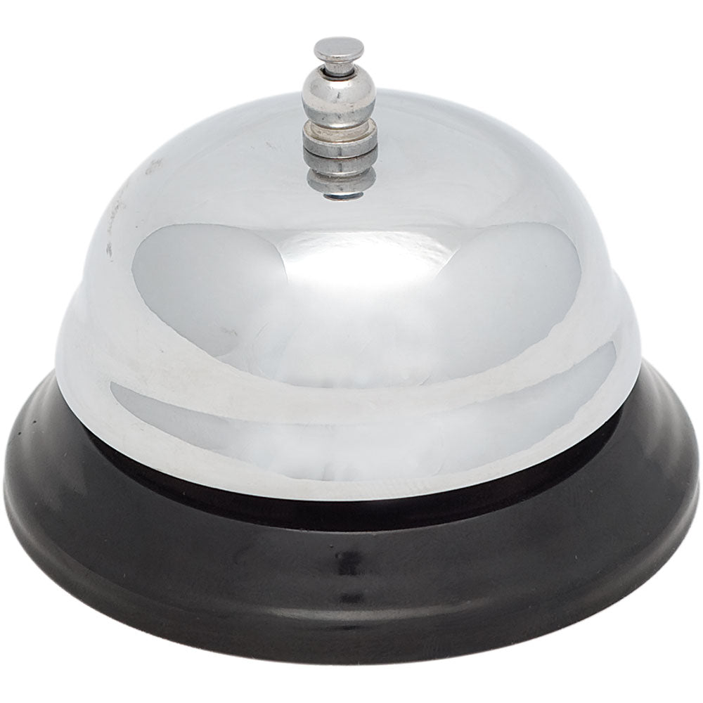 Stalgast Rezeptionsklingel, Stahl, Silber und Schwarz, Durchmesser: 85mm, Höhe: 60mm