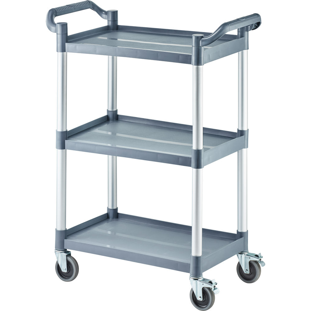 Stalgast Servierwagen, Kunststoff, Grau und Silber, 3 Borde, Tragfähigkeit pro Boden: 50kg, 860x425x910mm