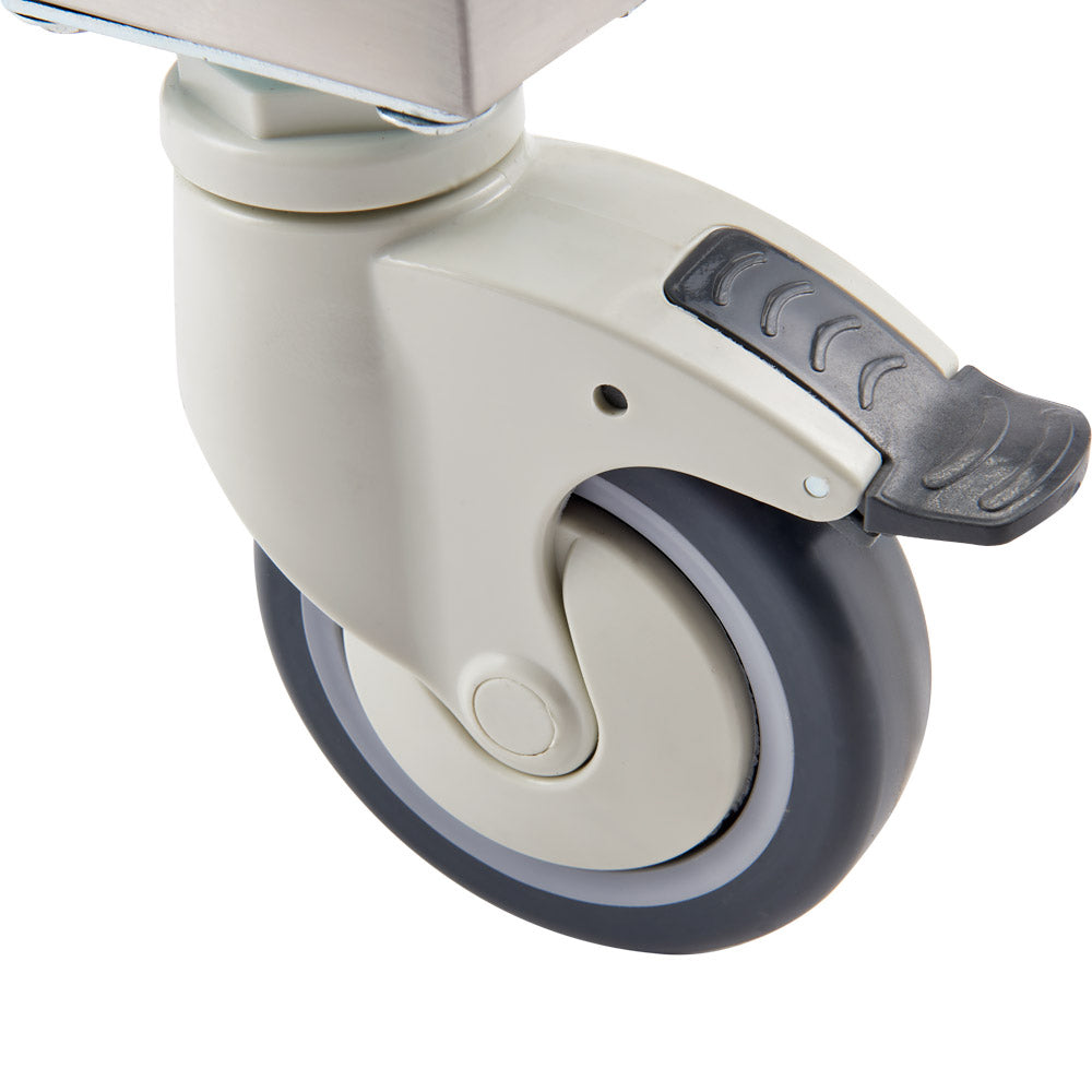 Stalgast Lenkrolle für Lagerregale aus Aluminium (mit Bremse), Plastik, Grau, Durchmesser: 100mm