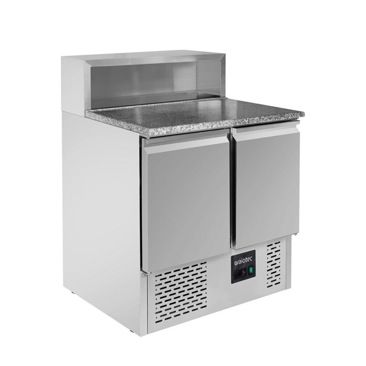 Vaiotec EASYLINE Pizza-Saladette 700, 2-fach, inkl. 2 Türen & Granitarbeitsplatte, 900x700x1100mm