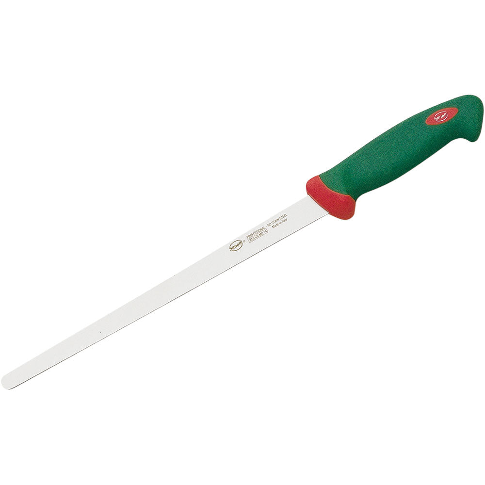 Sanelli Lachsmesser, Edelstahl, Grün, Ergonomischer Griff, Klingenlänge: 275mm