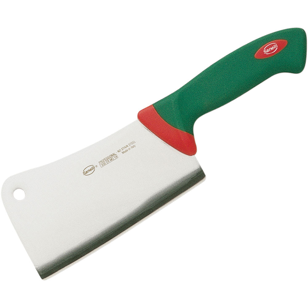 Sanelli Hackbeil, Edelstahl, Grün, Ergonomischer Griff, Klingenlänge: 160mm