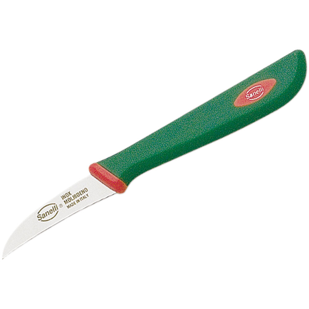 Sanelli Gemüsemesser, Edelstahl, Grün, Ergonomischer Griff, Klingenlänge: 60mm