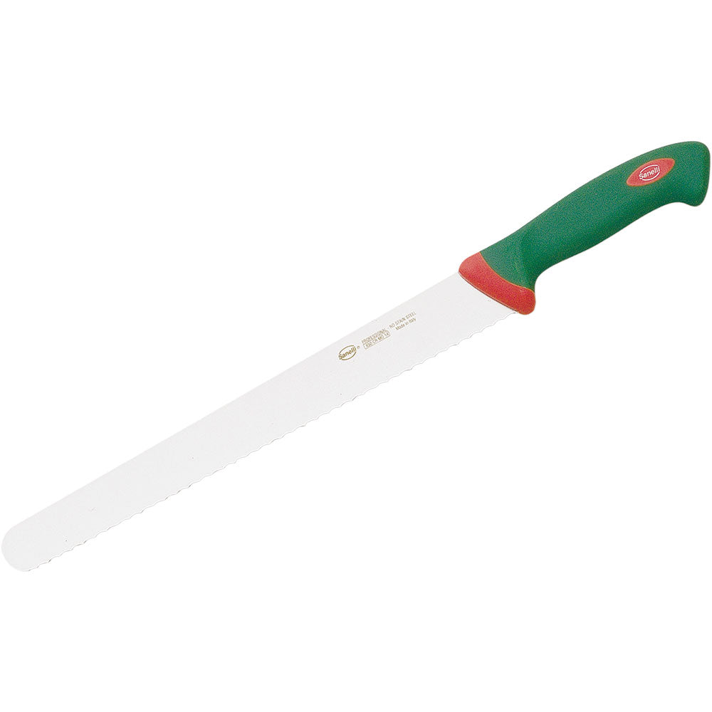 Sanelli Brotmesser, Edelstahl, Grün, Ergonomischer Griff, Klingenlänge: 235mm