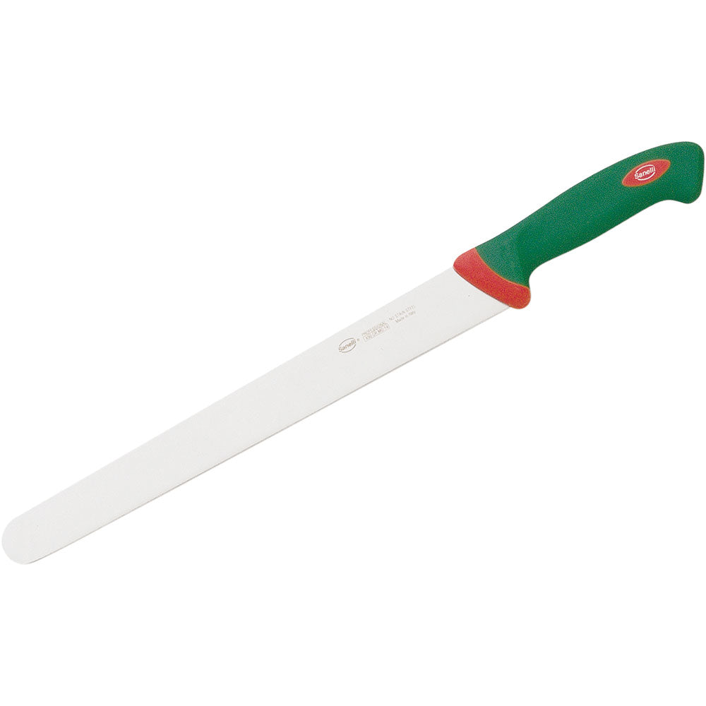 Sanelli Schinkenmesser, Edelstahl, Grün, Ergonomischer Griff, Klingenlänge: 315mm