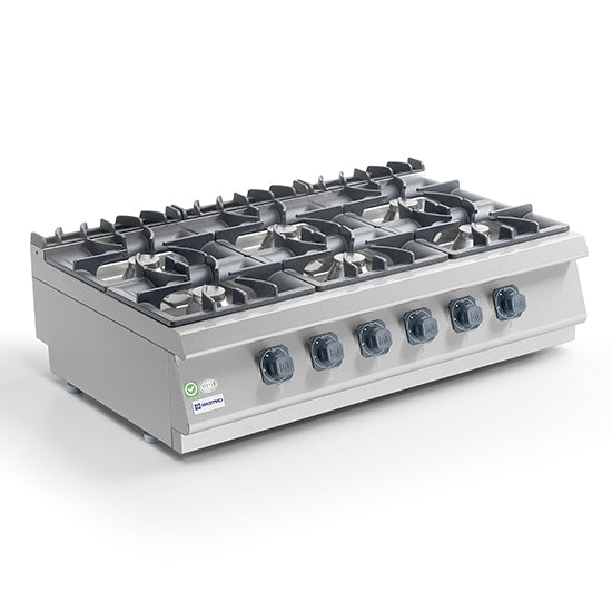 Mastro Gaskochfeld, Tischmodell, 6 Brenner, 39kW