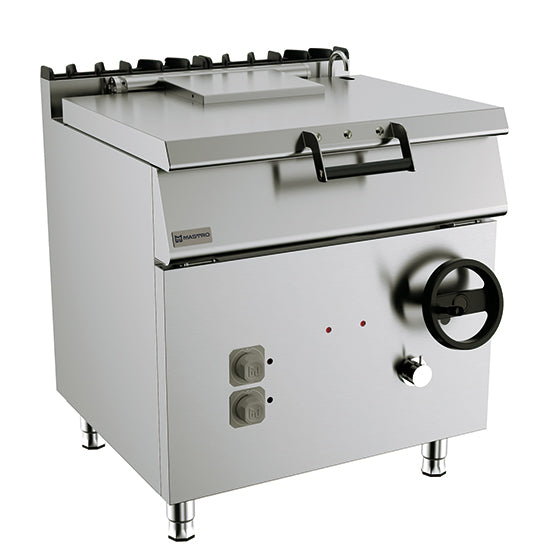Mastro Elektro-Kippbratpfanne, Edelstahl, Tiegelgröße: 60L, 9kW, 400V, 800x730x900mm