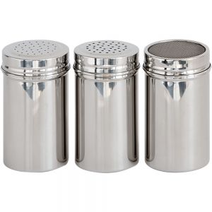 Stalgast Netzstreuer (Für Puderzucker), Edelstahl, Silber, Inhalt: 400ml, Durchmesser: 70mm, Höhe: 130mm