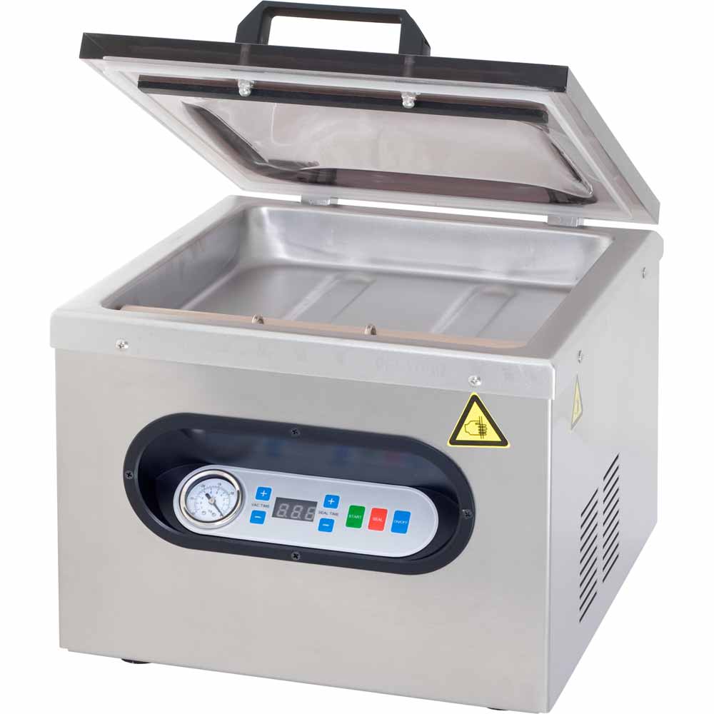Stalgast Kammer-Vakuumiergerät (Mit digitaler Steuerung), Edelstahl, Silber, 0,63kW, 230V, 429x359x378mm