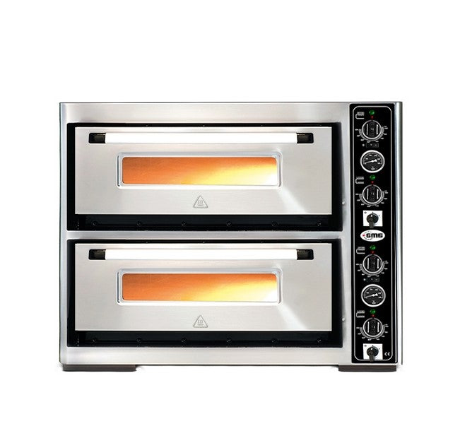 GMG Pizzaofen, 2 Backkammern für je 6 Pizzen à Ø34 cm, Boden aus Schamott, 15kW (PF70105DE-T)