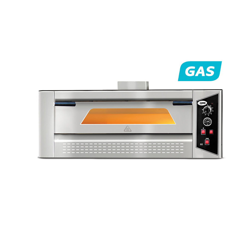 GMG Gas Pizzaofen, 1 Backkammer für 4 Pizzen à Ø30cm, Boden aus Schamott, 16,1kW (PFG-4)