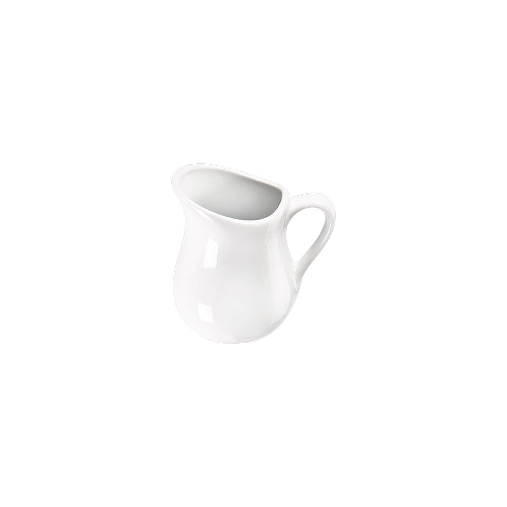 Stalgast Milch-/Sahnegießer mit Henkel, reinweißes Hotelporzellan, Serie Isabell, 100 ml