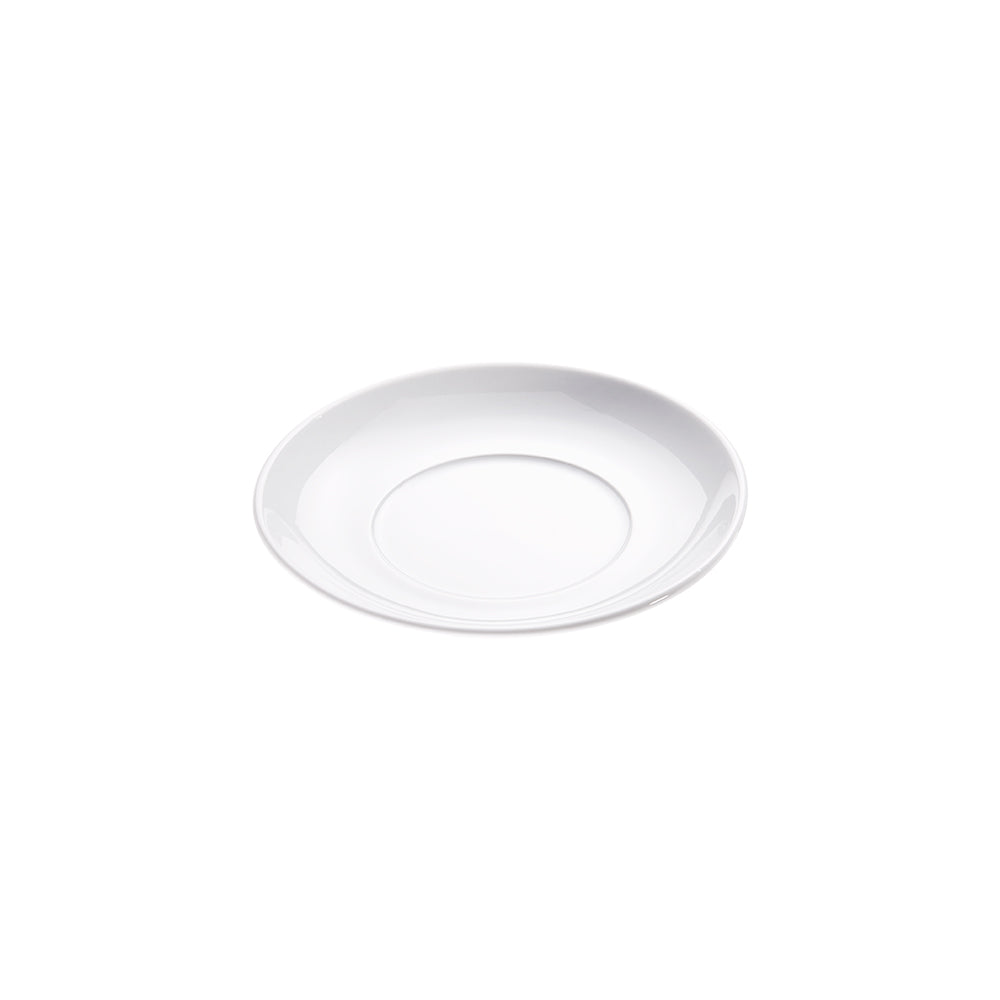 Stalgast Untertasse für Cappuccino, reinweißes Hotelporzellan, Serie Isabell, Ø 160 mm