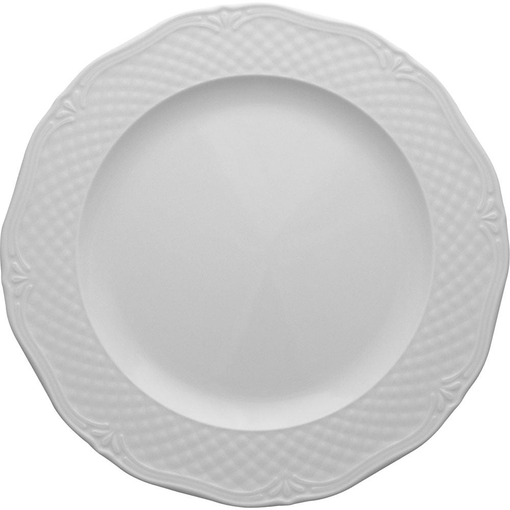 6x Speiseteller, Porzellan, Serie: Aphrodite, Weiß, Durchmesser: 240mm