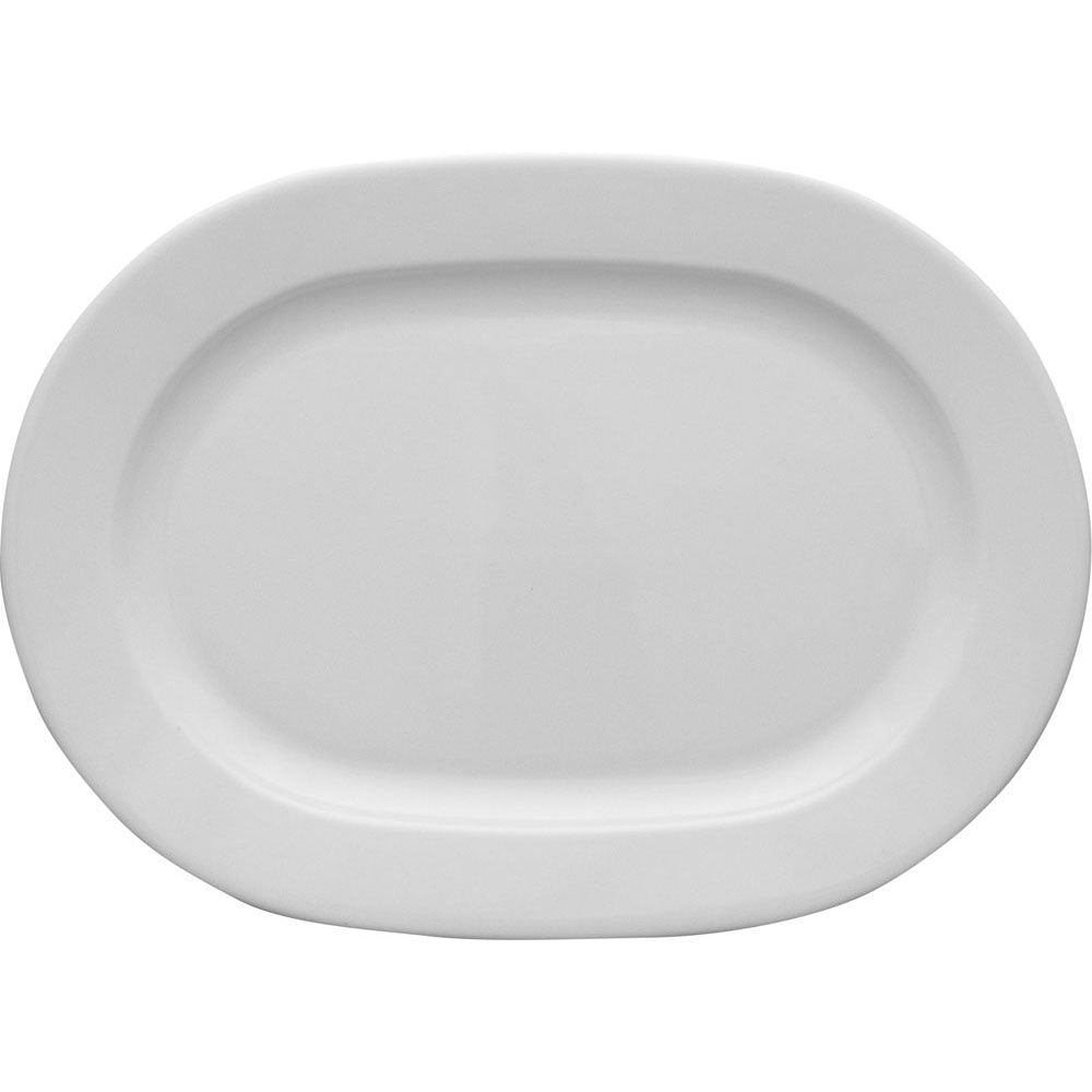 6x Servierplatte, Porzellan, Serie: Versailles, Weiß, Oval, 280x205mm