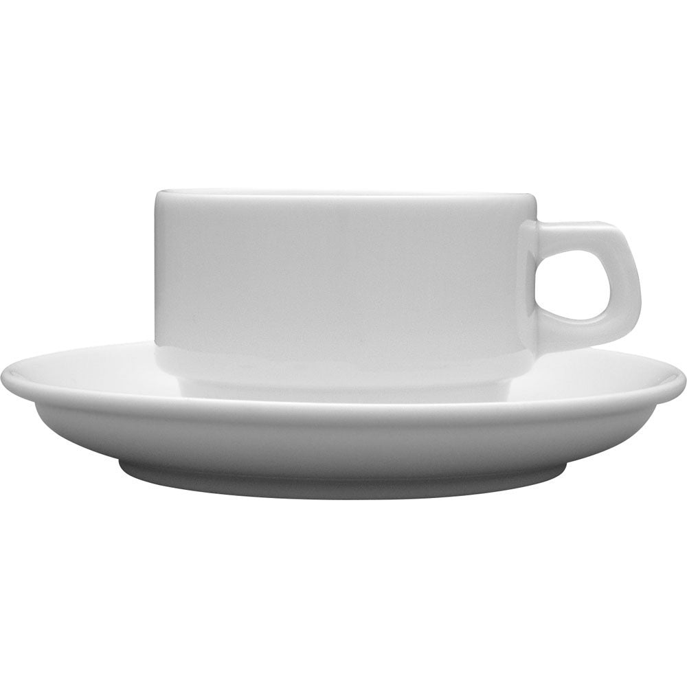 6x Kaffeetasse, Porzellan, Serie: Kaszub/Hel, Weiß, Inhalt: 200ml