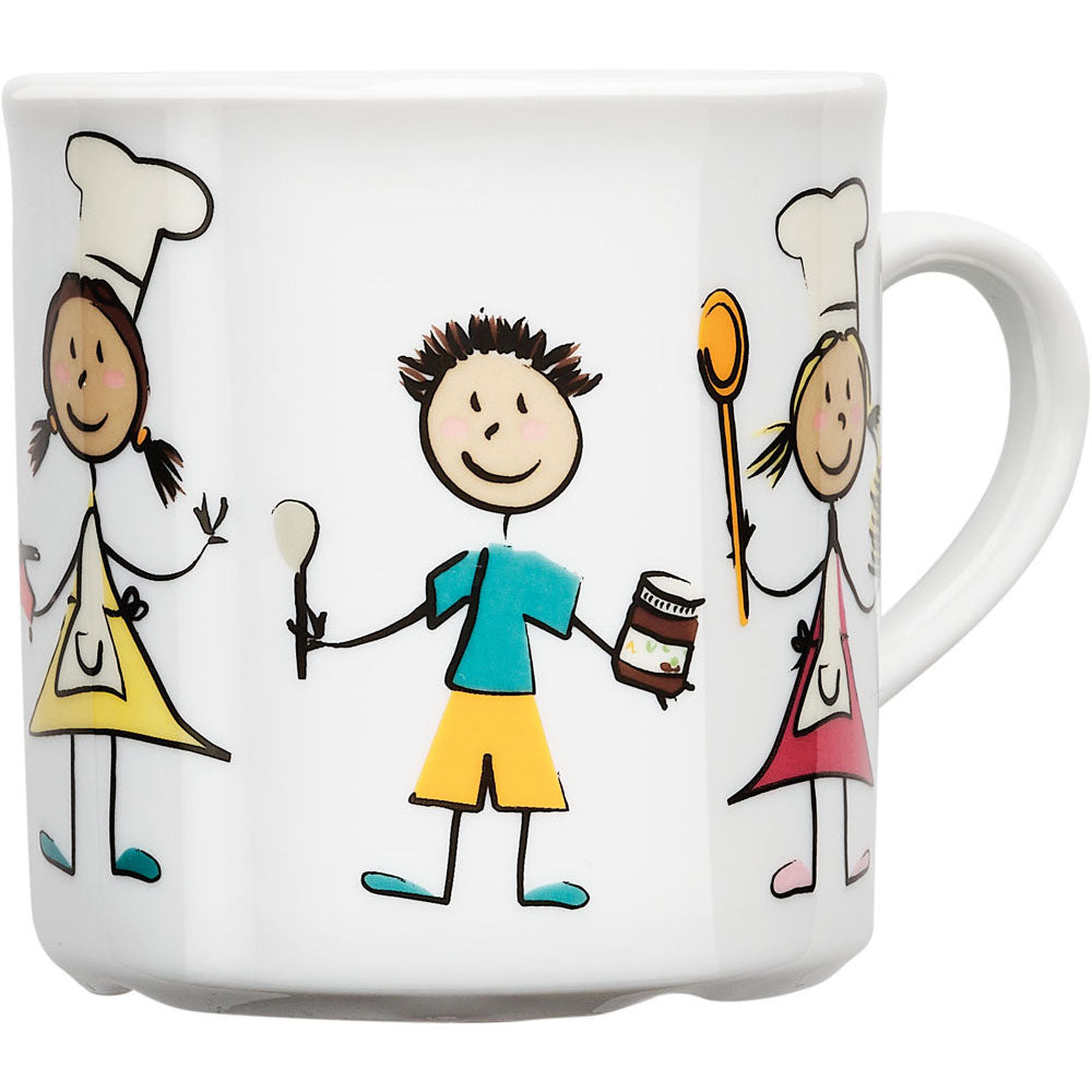 6x Kindergeschirr Becher, Porzellan, Serie: Kindergarten III, Inhalt: 250ml