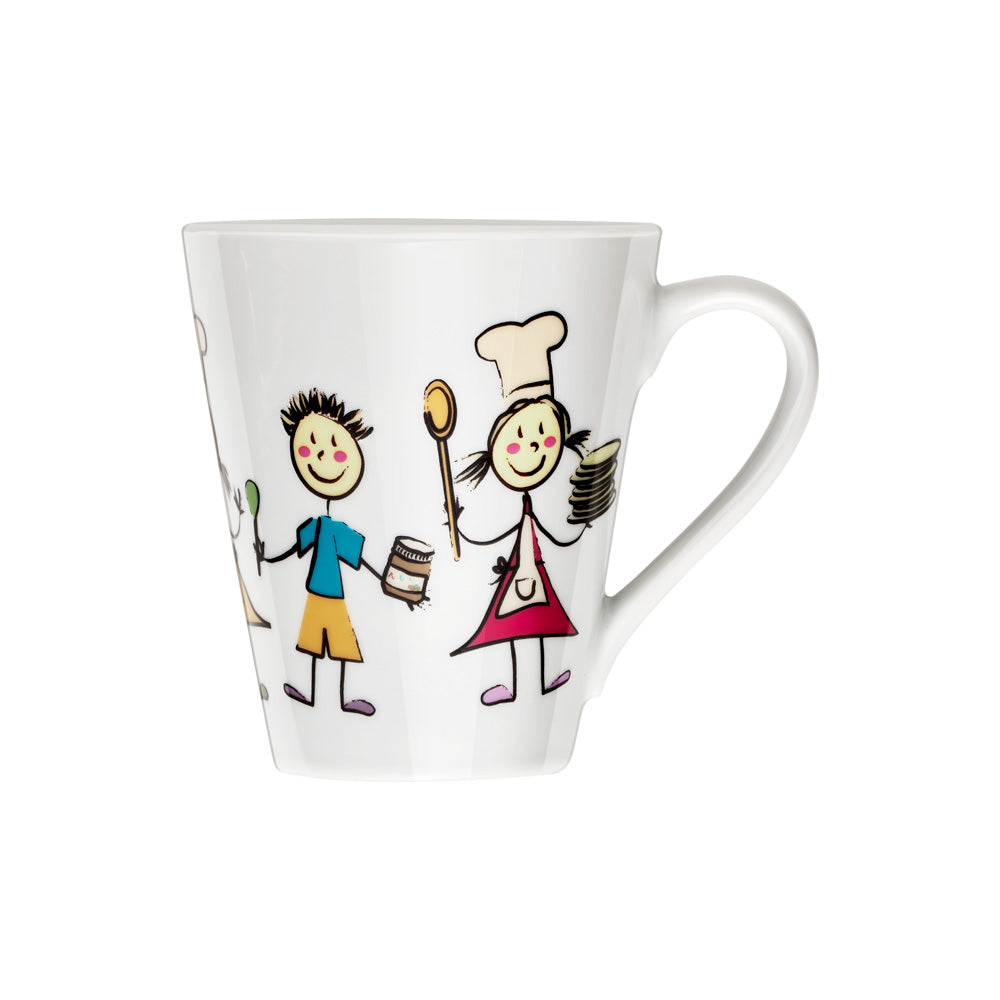 12x Kindergeschirr Becher, Porzellan, Serie: Kindergarten III, Inhalt: 300ml