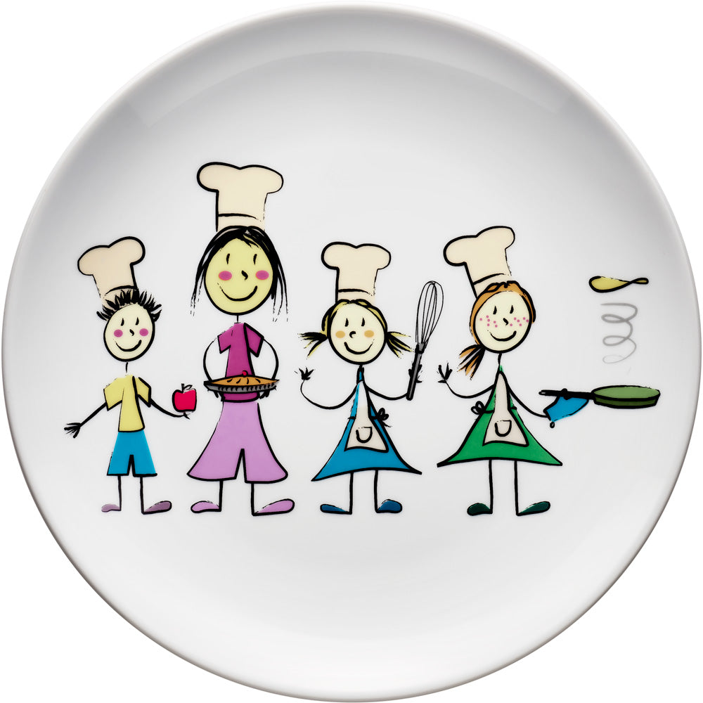 12x Kinderteller (Flach), Porzellan, Serie: Kindergeschirr III, Durchmesser: 230mm