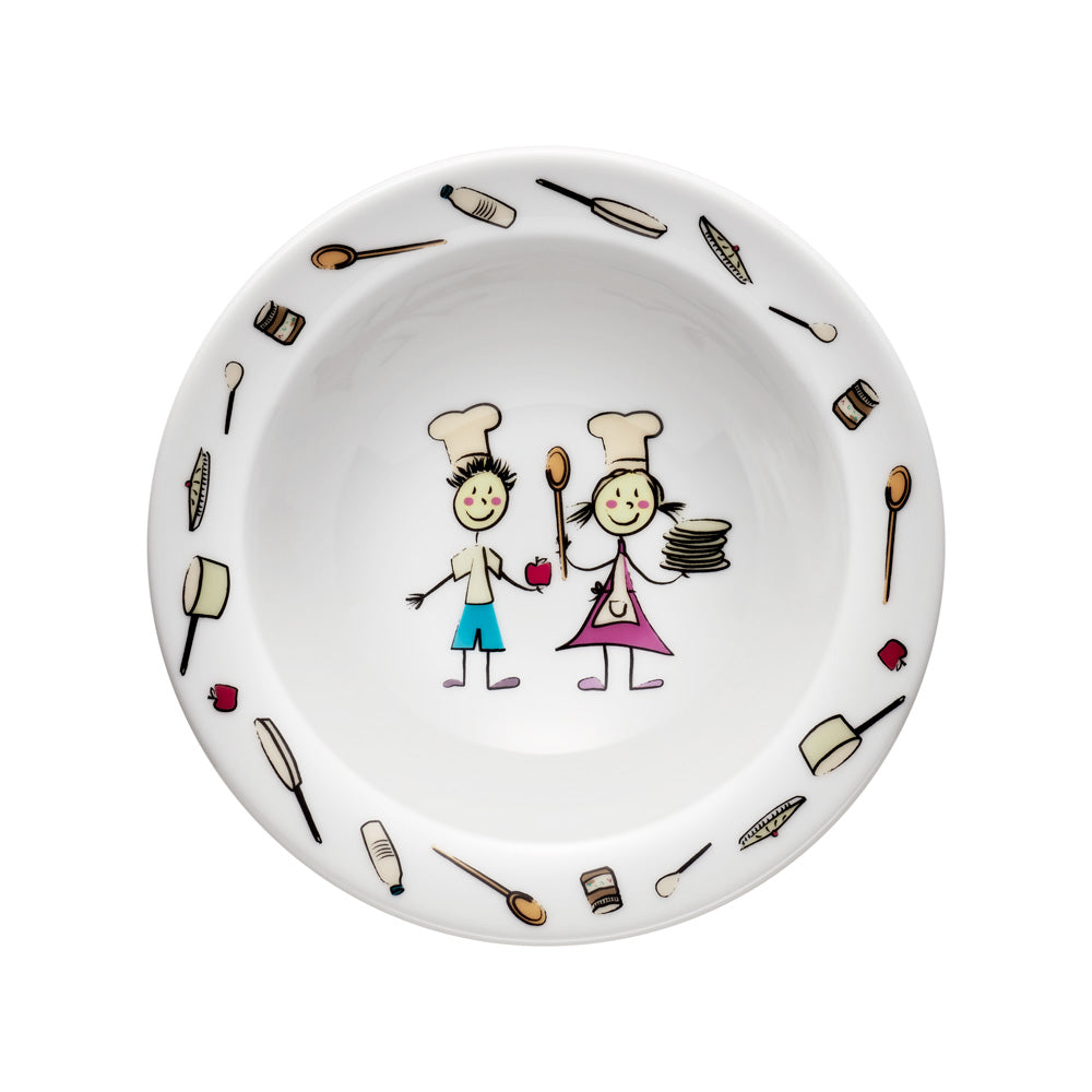 12x Kindergeschirr Teller Tief, Porzellan, Serie: Kindergeschirr III, Durchmesser: 170mm