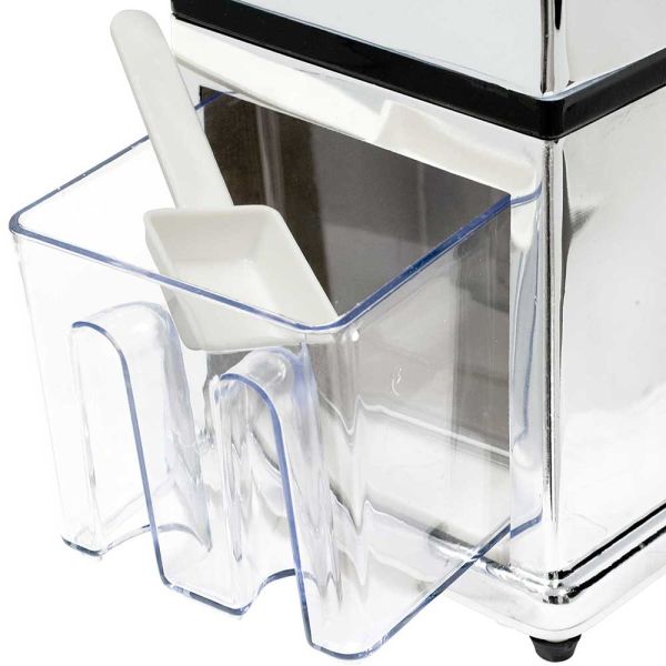 Stalgast Ice Crusher (manuell mit Handkurbel), Edelstahl und Kunststoff, Silber und Schwarz, 160x135x270mm