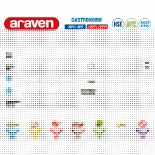 ARAVEN GN-Behälter (GN 1/4-150mm, mit Deckel), Polypropylen, Transparent, 26,5x16,2x15cm