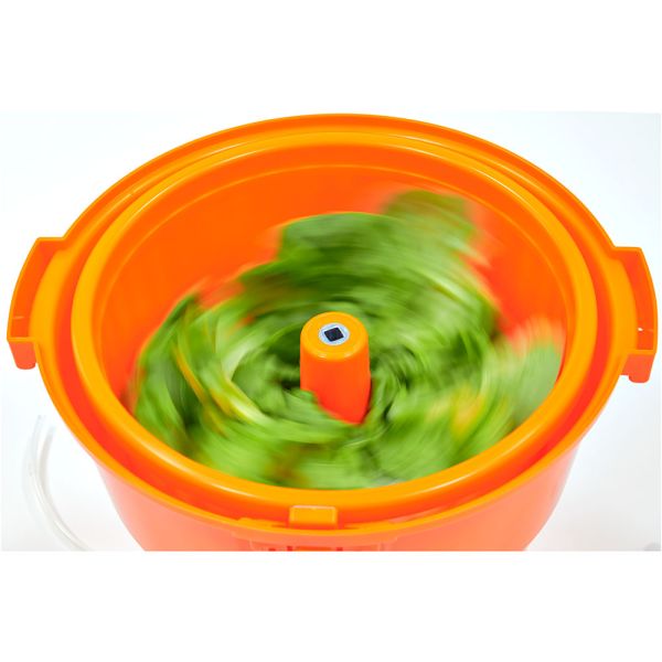 Stalgast Salatschleuder, Polypropylen, Orange, Inhalt: 19L, Durchmesser: 420mm, Höhe: 580mm