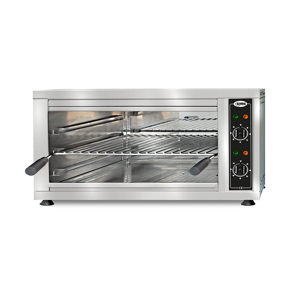 GMG Salamander (8 Leistungsstufen, 2 Heizzonen), Edelstahl, 4,4kW, 400V, 890x370x400mm (Salm-88)