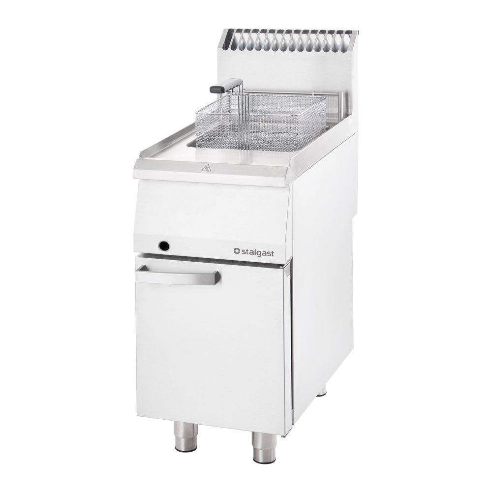 Stalgast Gas-Fritteuse (Einzelbecken), Edelstahl, Serie: 700 ND, 15kW, 230V, Inhalt: 17L, 400x700x850mm