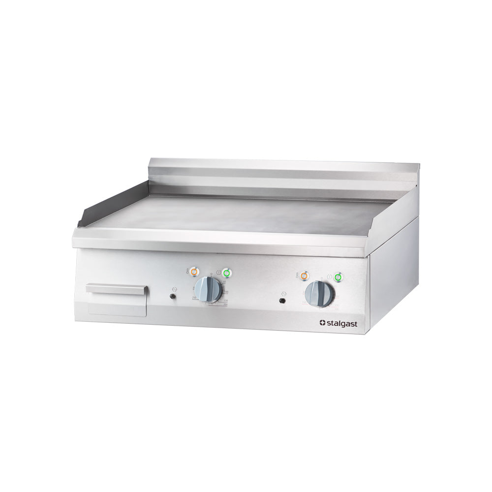 Stalgast Elektro-Griddleplatte (Glatte Grillfläche, als Tischgerät) Edelstahl, Serie: 700 ND, 8,1kW, 400V, 800x700x250mm