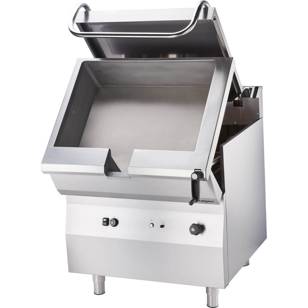 Stalgast Gas-Kippbratpfanne, Edelstahl, Serie: 700ND, 17kW, 230V, Tiegelgröße: 58 Liter, 800x700x850mm