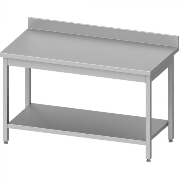 Stalgast Edelstahl Arbeitstisch ECO mit Grundboden, mit oder ohne Aufkantung, H: 850mm