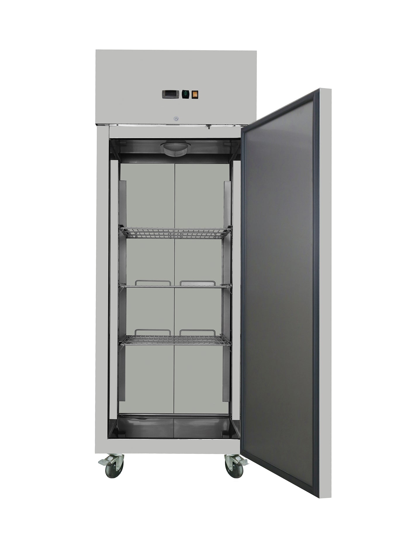Skyrainbow Edelstahlkühlschrank (GN2/1), Edelstahl, Silber, 0,46kW, 230V, 610L, 740x830x2100mm