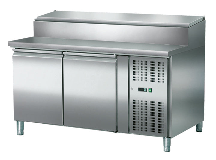 Skyrainbow Zubereitungstisch (2 Türen), Edelstahl, Silber, 0,42kW, 230V, 307L, 1510x800x1050mm