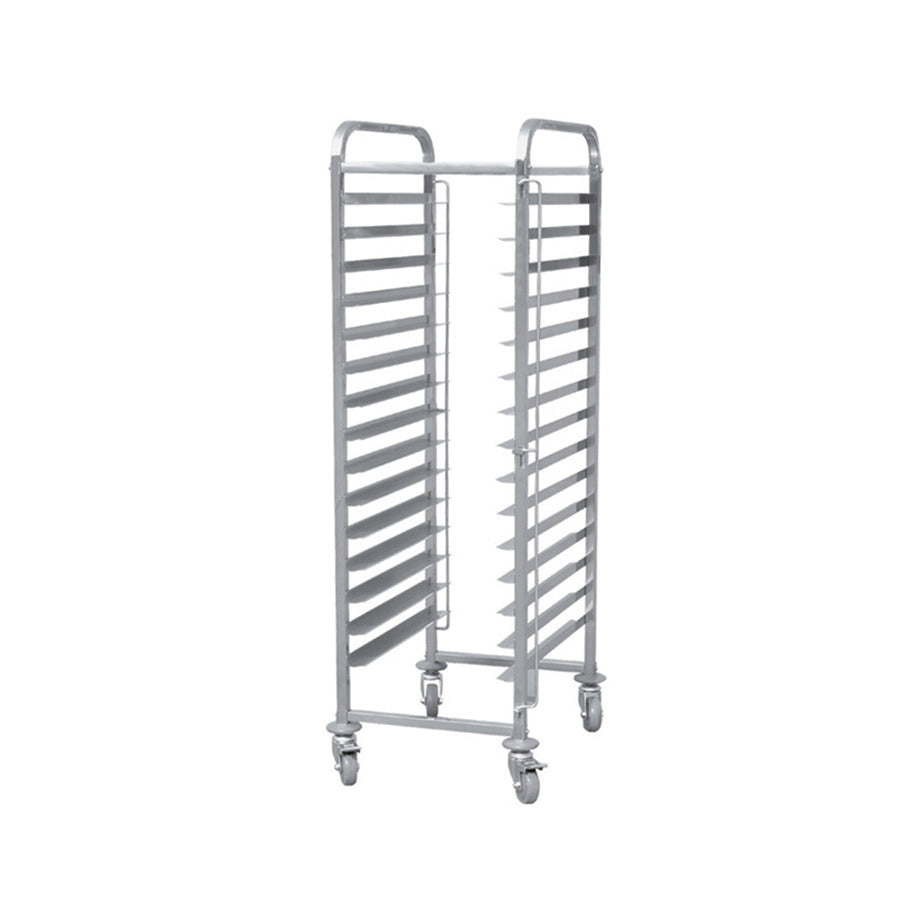 Skyrainbow Tablettwagen (GN1/1, bis zu 15 Tabletts), Edelstahl, Silber, 450x550x1730mm