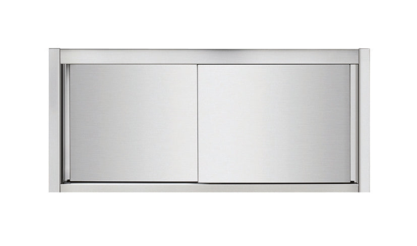 Skyrainbow Wandhängeschrank (mit Schiebetüren), Edelstahl, Silber 1400x400x650mm