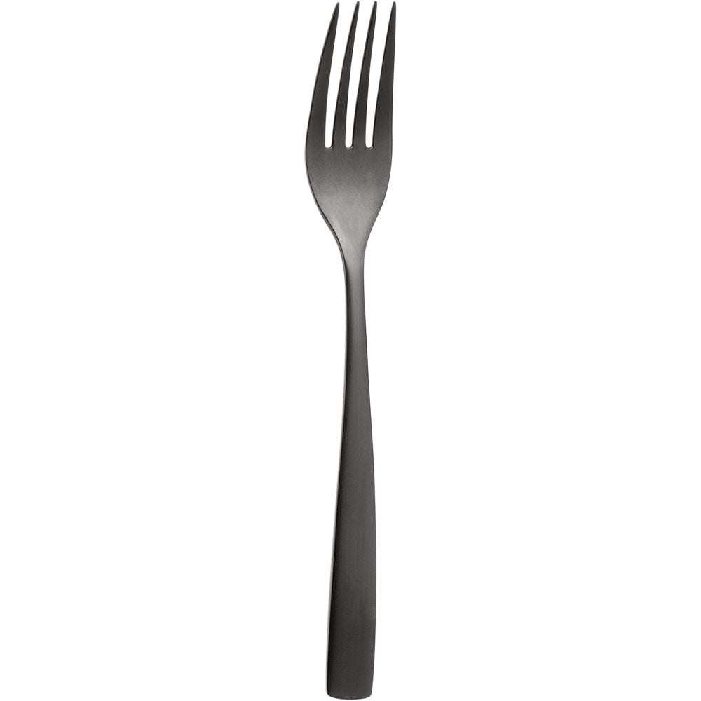 Stalgast 12x Kuchengabel, Edelstahl mit PVD-Beschichtung, Serie: BCN, Schwarz, Länge: 140mm