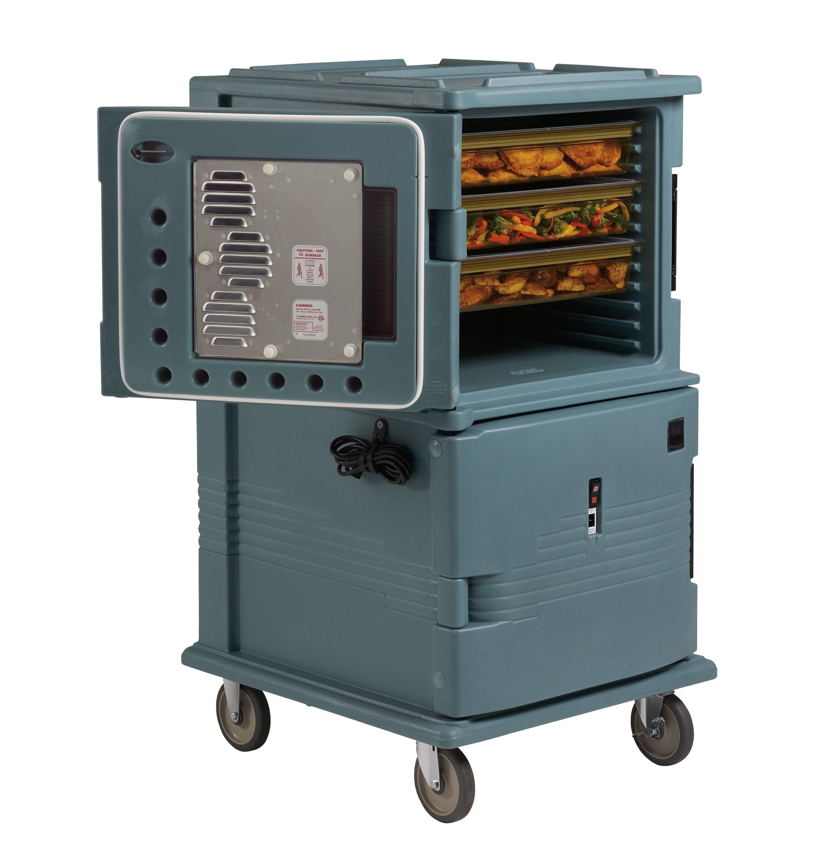 Cambro ULTRA CAMCART® H-SERIE Thermobehälter für 16x GN1/1-100mm Schalen mit Heizung, schieferblau, 1 Stück im Karton - UPCH16002401