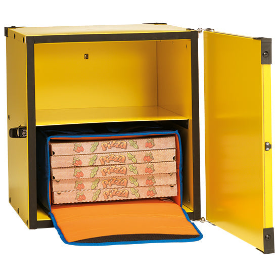 Mastro Pizzatransportbox, isoliert, Kapazität 2 Taschen oder 8 Kartons