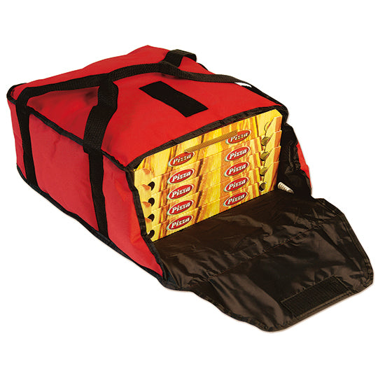 Mastro Thermotasche (Für 4 Pizzakartons), Rot und Schwarz, 430x420x190mm