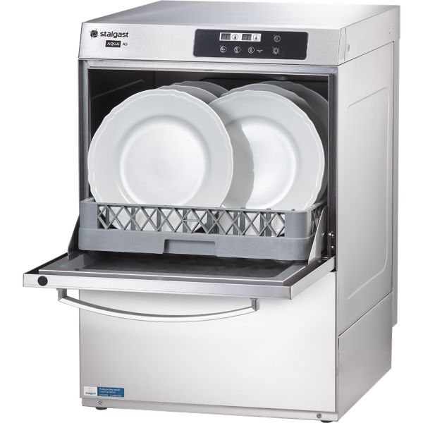 Stalgast Geschirrspülmaschine Aqua A5, Klarspülmitteldosier-, Reinigerdosier-, Klarspül- und Ablaufpumpe, 400V, 6,5kW, 565x680x835mm