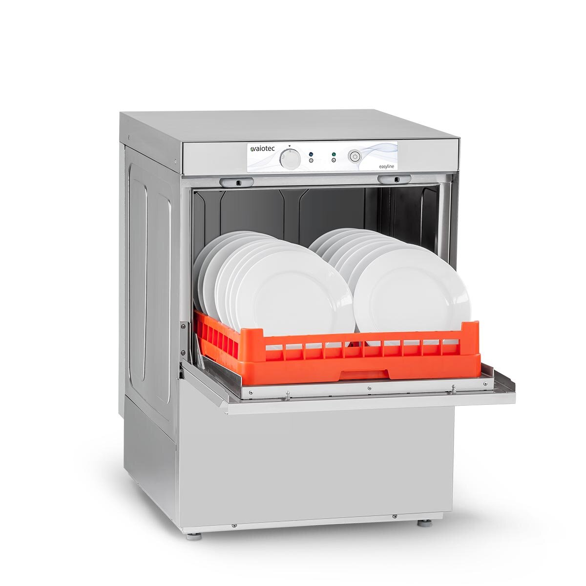 Vaiotec Geschirrspülmaschine "EASYLINE", Edelstahl, Silber, 3,4kW, 230V, 600x600x820mm (VT-E DW50 DRD)