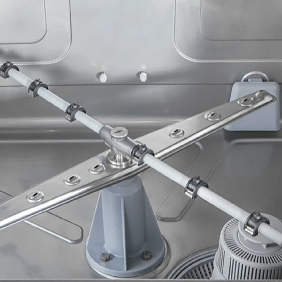 Vaiotec Geschirrspülmaschine "EASYLINE", Edelstahl, Silber, 6,2kW, 400V, 600x600x820mm (VT-E DW54 DRD)