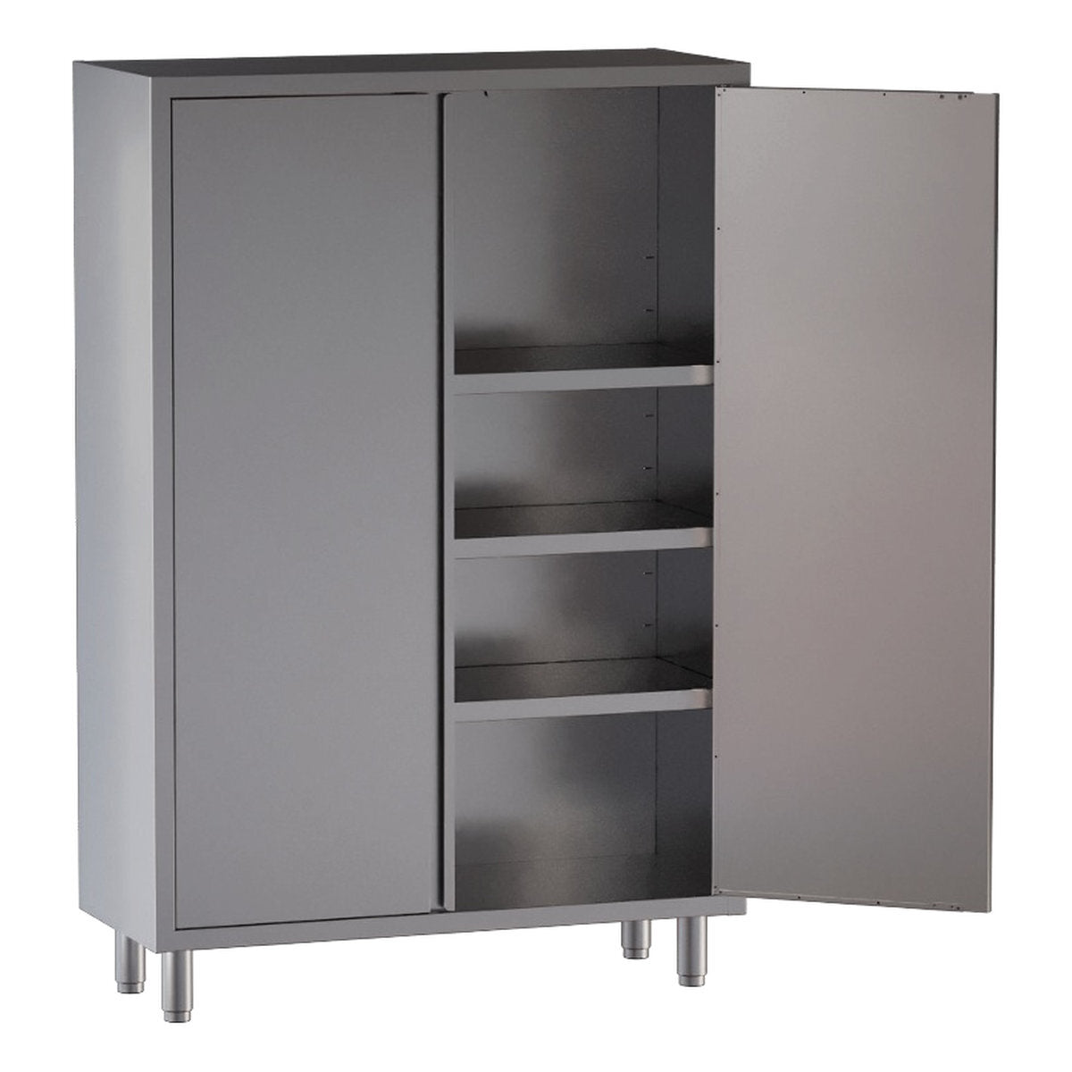 Vaiotec TOPLINE Hochschrank "700", (2 Flügeltüren), Edelstahl, Silber, 800x700x2000mm