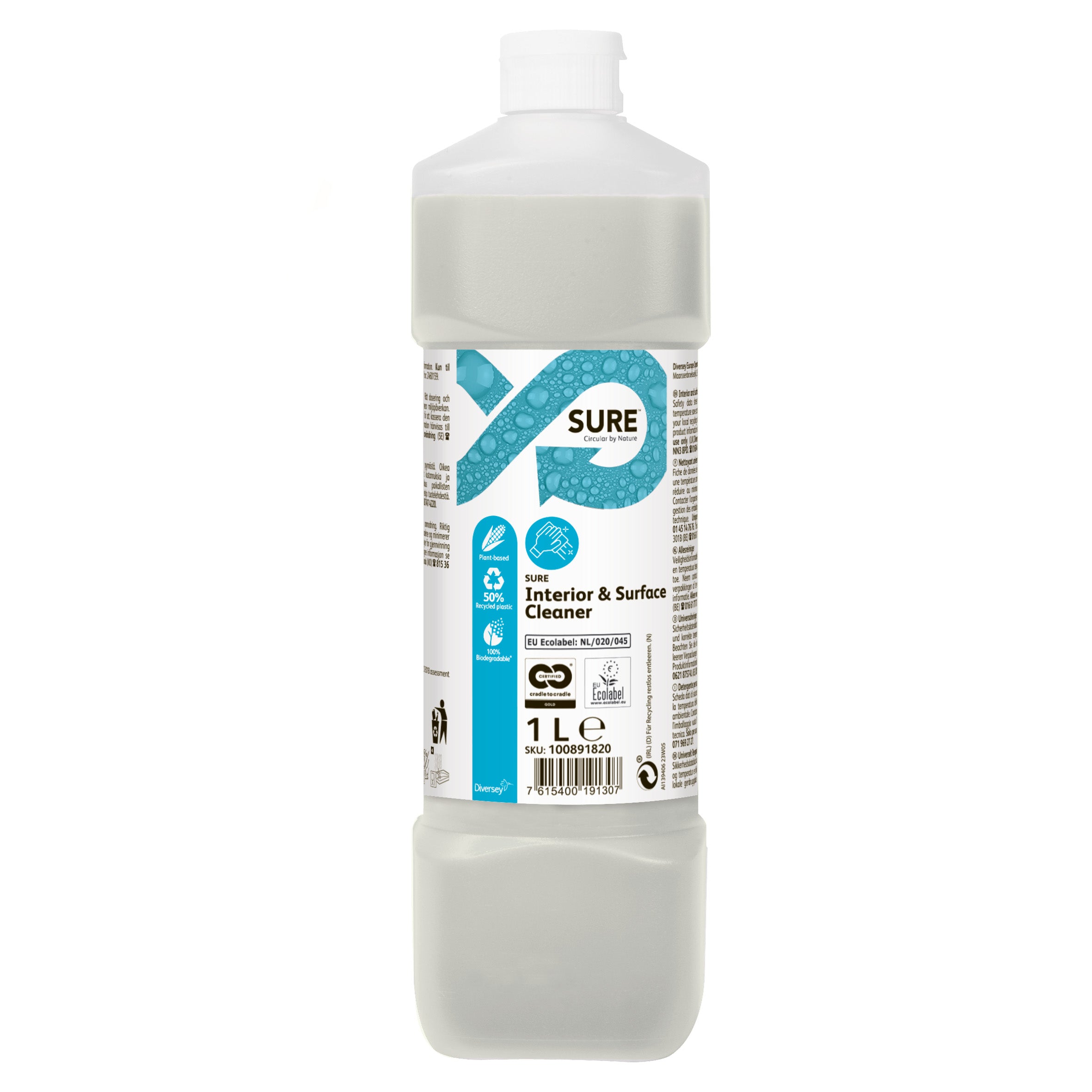 Diversey SURE Interior & Surface Cleaner 6 x 1 L Flasche