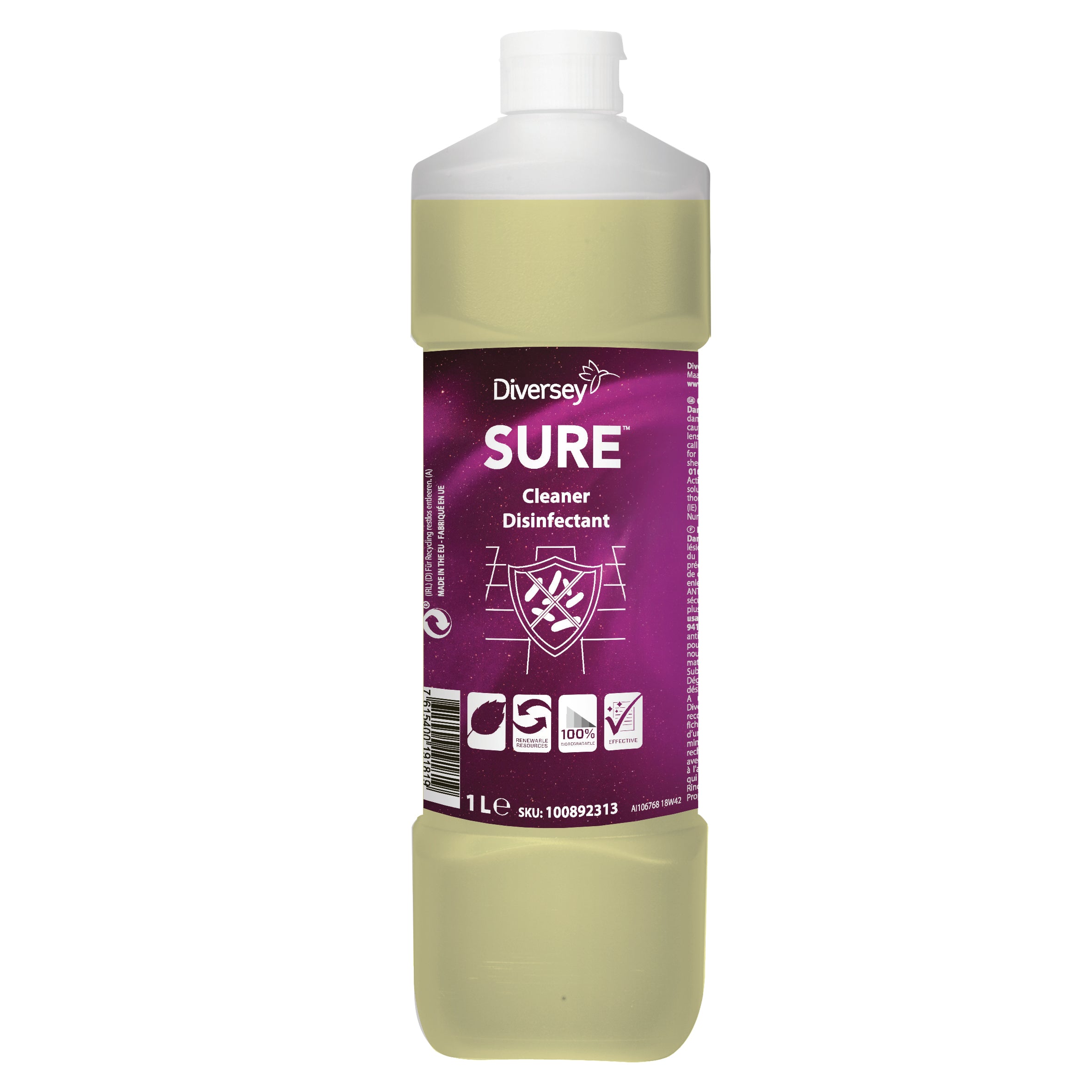 Diversey SURE Cleaner Disinfectant* 6 x 1 L Flasche