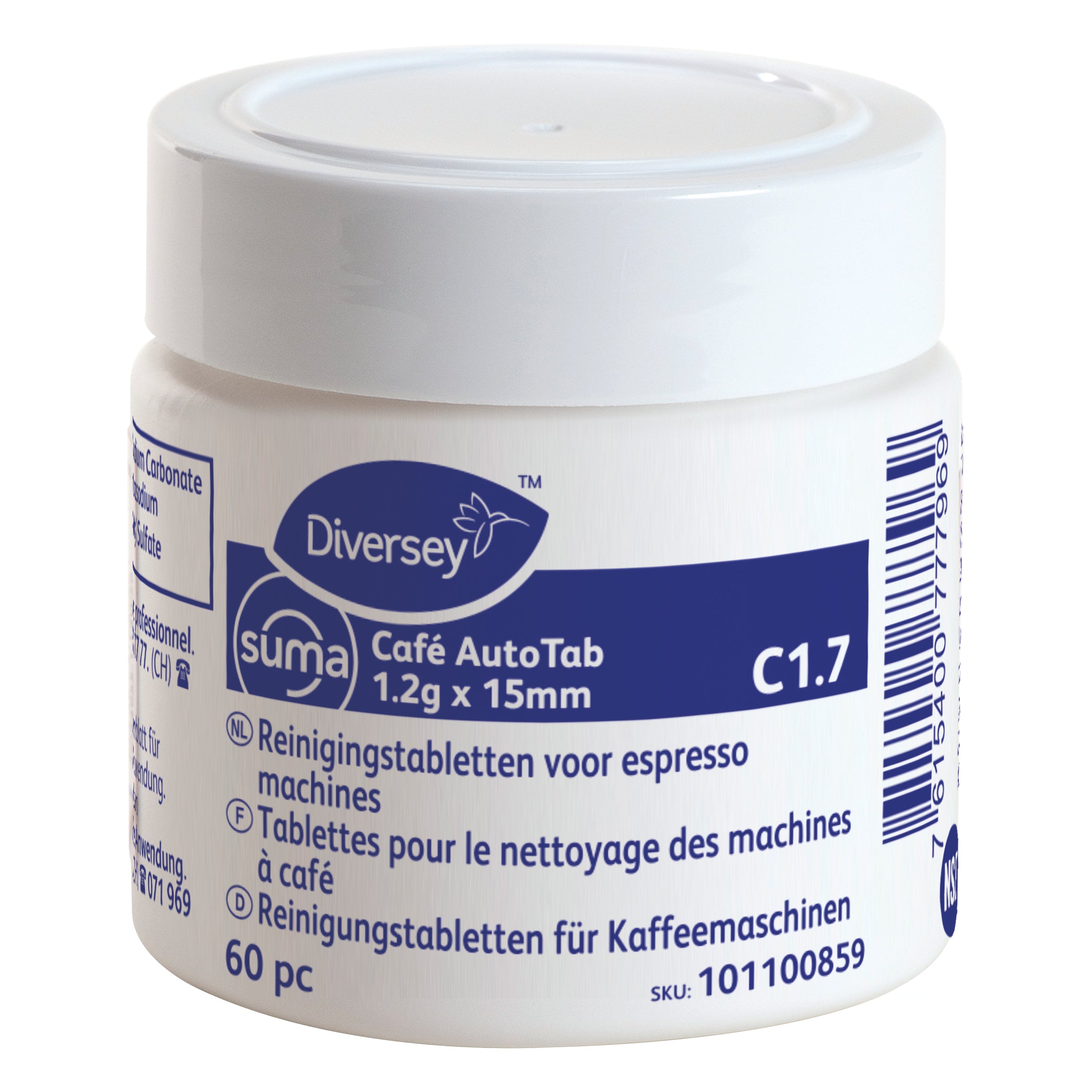 Diversey Suma Café AutoTab 1.2g x 15 mm C1.7 2 x 60 Stk. Dose